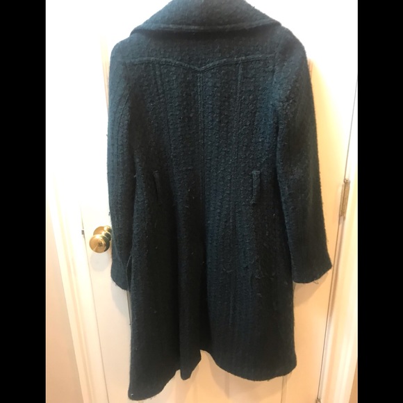 Banana Republic Green Tweed Pea Coat Size XS - Picture 5 of 8